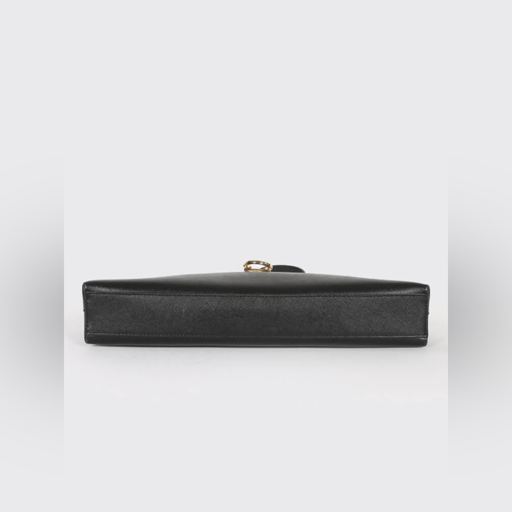 Salvatore Ferragamo Saffiano Gancio Leather Shoulder Bag - Picture 6 of 11